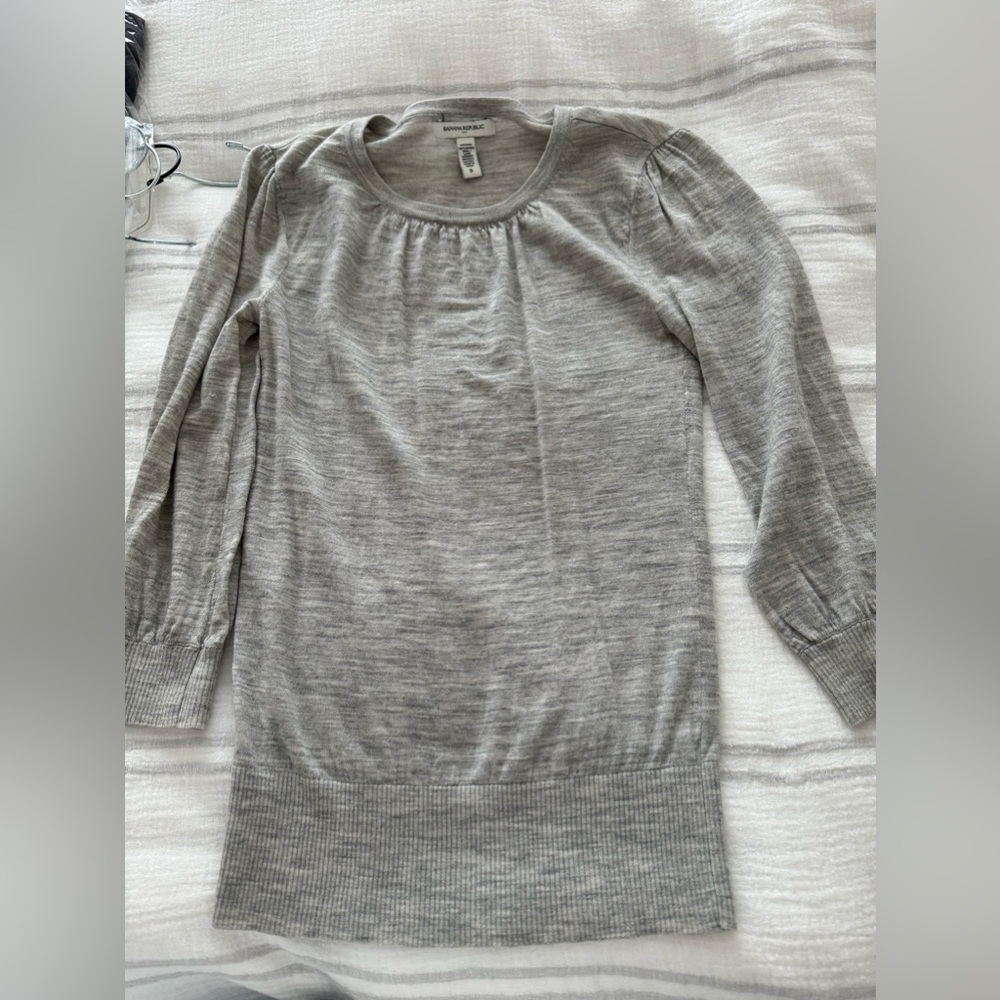 Banana Republic wool 3/4 sleeve light weight sweater